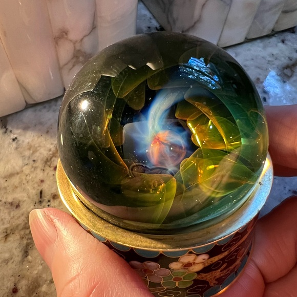 One of a Kind Glass Sphere Hold a galaxy in your hand! - Picture 1 of 10